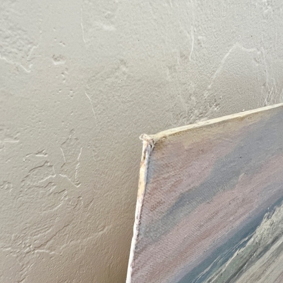 Vintage original signed beach ocean seascape coastal plein air painting canvas - Picture 5 of 6